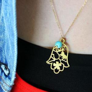 Lucky& Peace Necklace - Hippie Hipster..